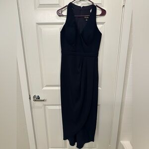 Xscape Navy Sleeveless Midi Dress